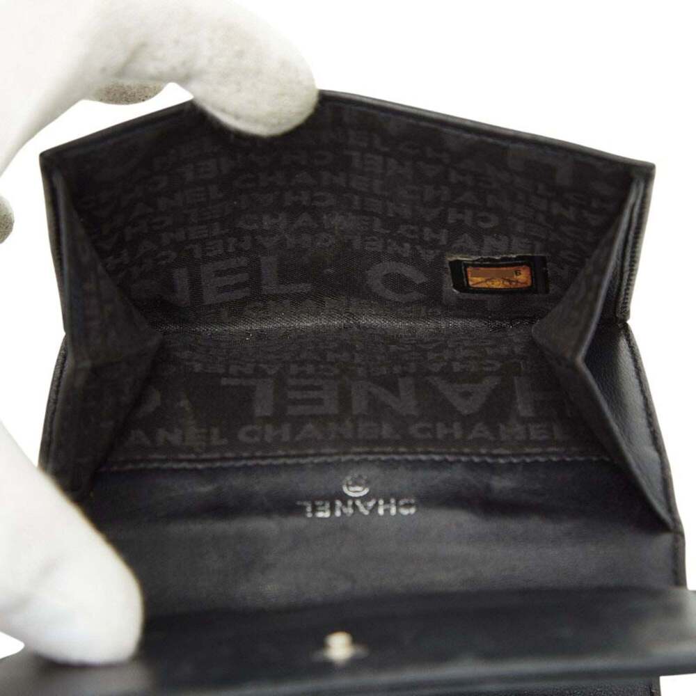 CHANEL Authentic Black Leather Wallet - Picture 7 of 10